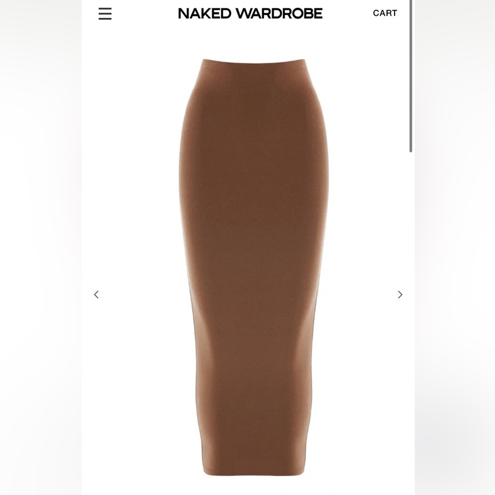 Naked Wardrobe Brown Pencil Skirt